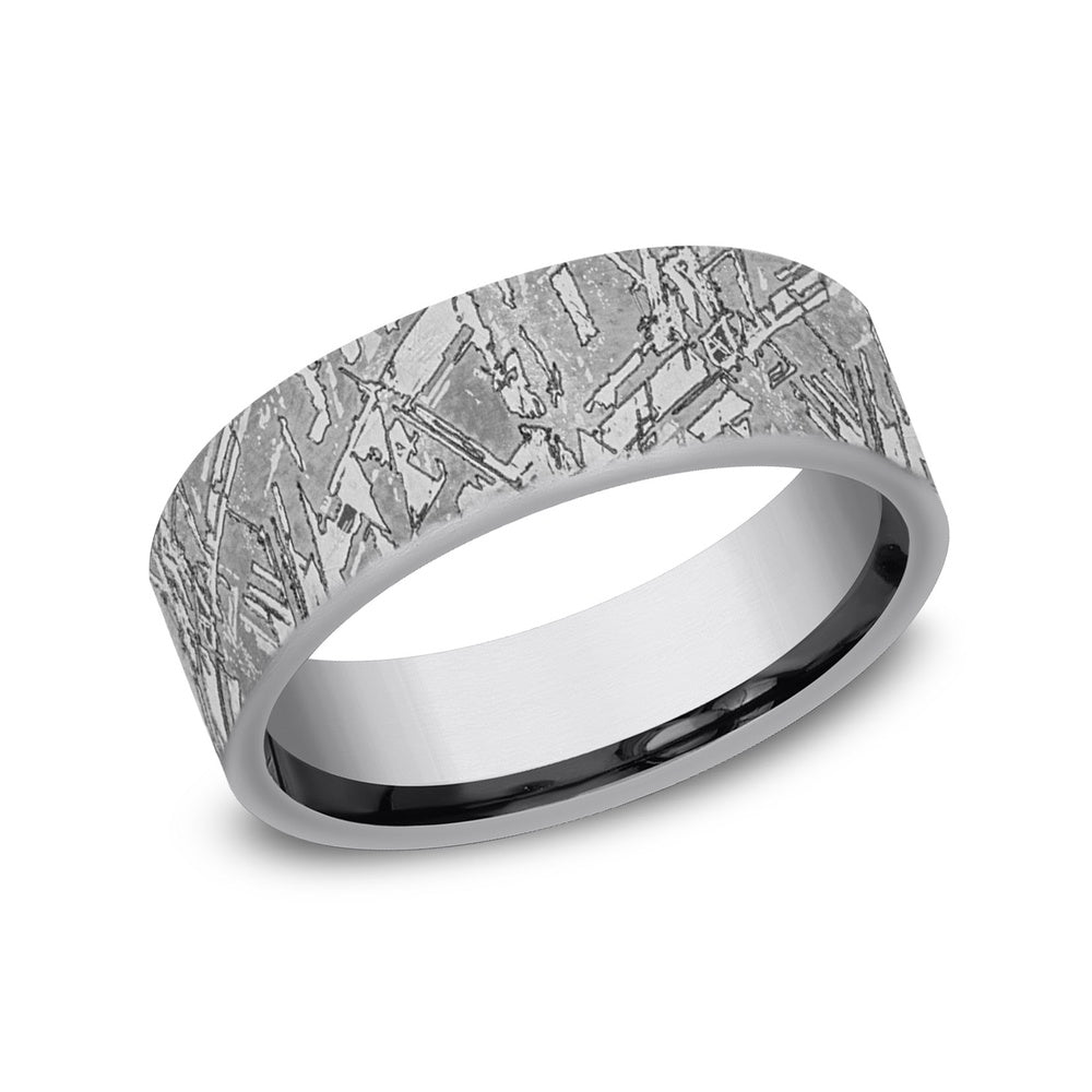 The Diablo Men's Wedding Band in Grey Tantalum - 7mm Width by Tantalum