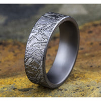 The Diablo Men's Wedding Band in Grey Tantalum - 7mm Width by Tantalum