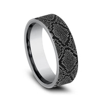The Diamondback Men's Wedding Band in Grey Tantalum - 7mm Width by Brook and Branch