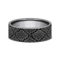 The Diamondback Men's Wedding Band in Grey Tantalum - 7mm Width by Brook and Branch