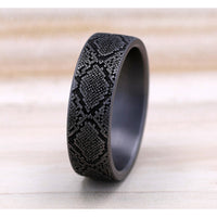 The Diamondback Men's Wedding Band in Grey Tantalum - 7mm Width by Brook and Branch