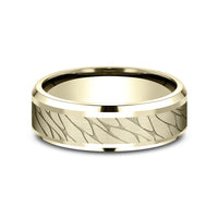 The Dino Men's Wedding Band in 14K Yellow Gold - 7mm Width by Benchmark