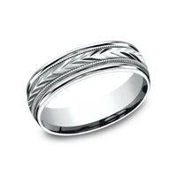The Dominion Men's Wedding Band in 14K White Gold - 6.5mm Width by Benchmark