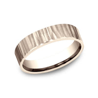 The Dredger Men's Wedding Band in 14K Rose Gold - 5mm Width by Benchmark