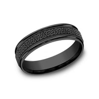 The Dublin Men's Wedding Band in Black Titanium - 6mm Width by Forge