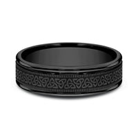 The Dublin Men's Wedding Band in Black Titanium - 6mm Width by Forge