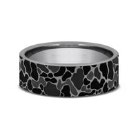 The Duck Camo Men's Wedding Band in Grey Tantalum - 7mm Width by Brook and Branch