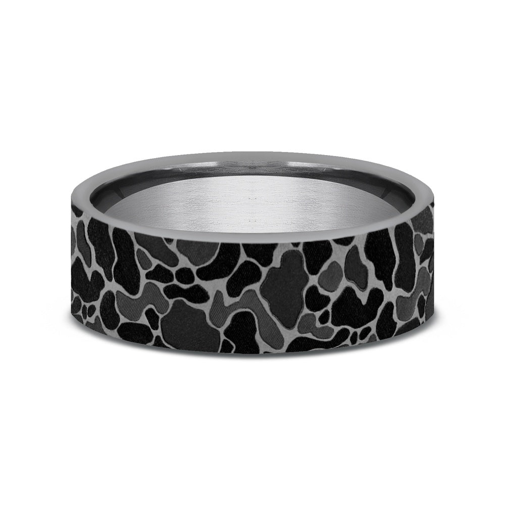 The Duck Camo Men's Wedding Band in Grey Tantalum - 7mm Width by Brook and Branch