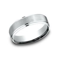 The Duke Men's Wedding Band in White Cobalt - 6mm Width by Forge