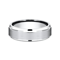 The Duke Men's Wedding Band in White Cobalt - 6mm Width by Forge