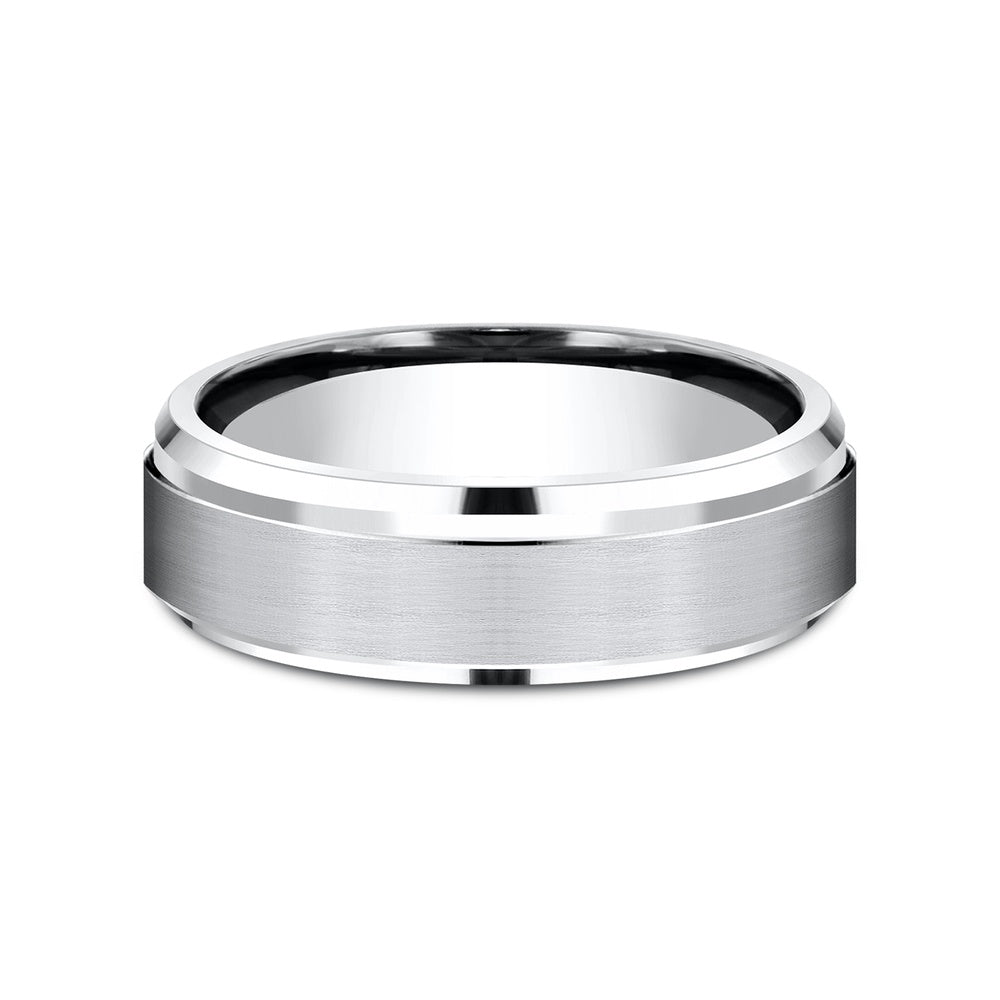 The Duke Men's Wedding Band in White Cobalt - 6mm Width by Forge
