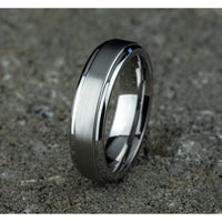 The Duke Men's Wedding Band in White Cobalt - 6mm Width by Forge