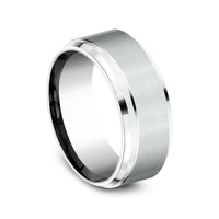 The Duke Men's Wedding Band in White Cobalt - 9mm Width by Forge