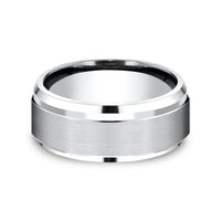 The Duke Men's Wedding Band in White Cobalt - 9mm Width by Forge
