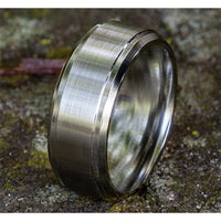 The Duke Men's Wedding Band in White Cobalt - 9mm Width by Forge