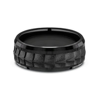 The Dundee Men's Wedding Band in Black Titanium - 8mm Width by Forge