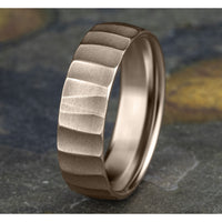 The Dune Men's Wedding Band in 14K Rose Gold - 6.5mm Width by Benchmark