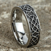 The Dunmore Men's Wedding Band in White Cobalt - 7mm Width by Forge