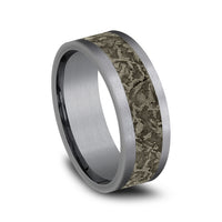 The Easel Men's Wedding Band in Grey Tantalum and Bronze - 8mm Width by Tantalum