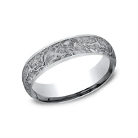 The Easel Men's Wedding Band in White Cobalt - 6mm Width by Forge