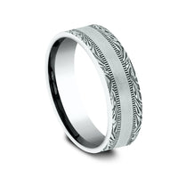 The Edge Men's Wedding Band in 14K White Gold - 7mm Width by Benchmark