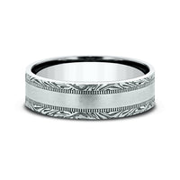 The Edge Men's Wedding Band in 14K White Gold - 7mm Width by Benchmark