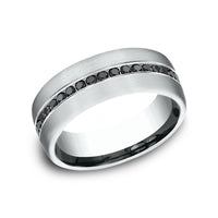 The Edison Men's Wedding Band in 14K White Gold - 7.5mm Width by Benchmark