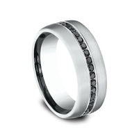 The Edison Men's Wedding Band in 14K White Gold - 7.5mm Width by Benchmark