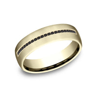 The Edison Men's Wedding Band in 14K Yellow Gold - 6.5mm Width by Benchmark