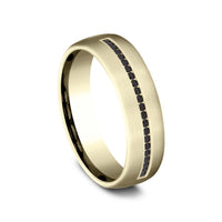 The Edison Men's Wedding Band in 14K Yellow Gold - 6.5mm Width by Benchmark
