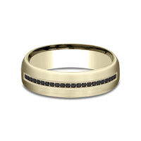 The Edison Men's Wedding Band in 14K Yellow Gold - 6.5mm Width by Benchmark