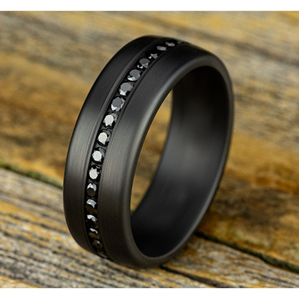 The Edison Men's Wedding Band in Tantalum - 7.5mm Width by Tantalum