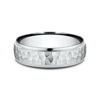 The Ember Men's Wedding Band in 14K White Gold - 6.5mm Width by Benchmark