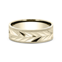 The Emmer Men's Wedding Band in 14K Yellow Gold - 7mm Width by Benchmark