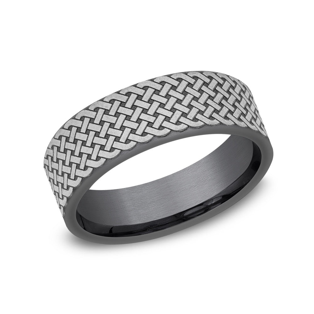 The Ennis Men's Wedding Band in Tantalum - 7mm Width by Tantalum