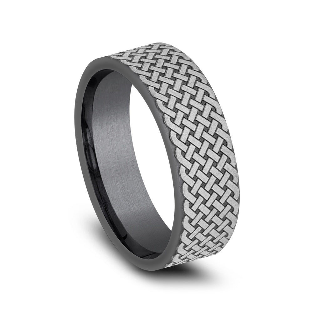 The Ennis Men's Wedding Band in Tantalum - 7mm Width by Tantalum