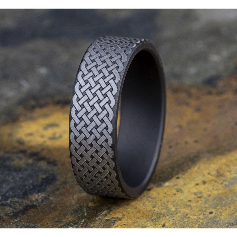 The Ennis Men's Wedding Band in Tantalum - 7mm Width by Tantalum