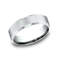 The Envoy Men's Wedding Band in 14K White Gold - 6.5mm Width by Benchmark