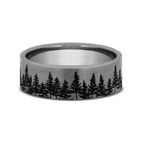 The Evergreen Men's Wedding Band in Grey Tantalum - 7mm Width by Brook and Branch