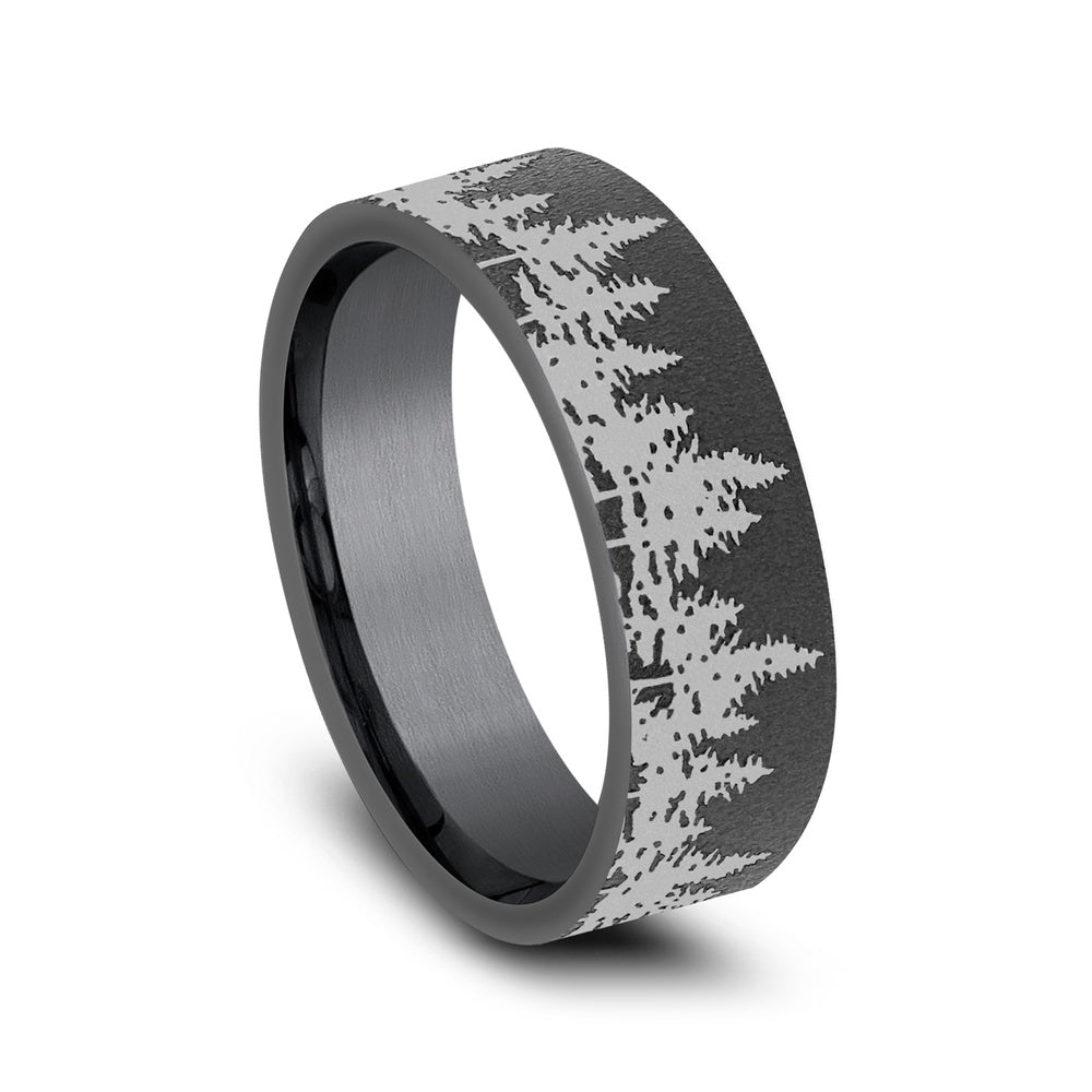 The Evergreen Men's Wedding Band in Tantalum - 7mm Width by Brook and Branch