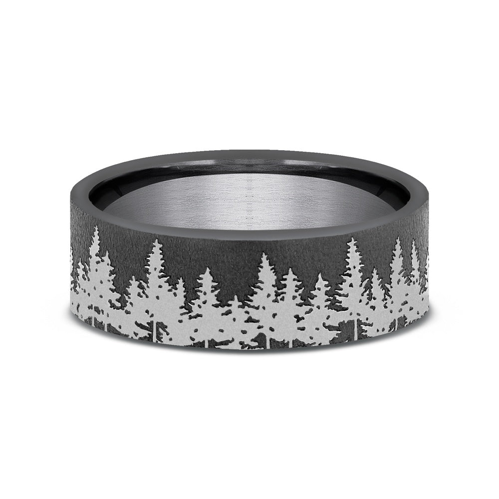 The Evergreen Men's Wedding Band in Tantalum - 7mm Width by Brook and Branch