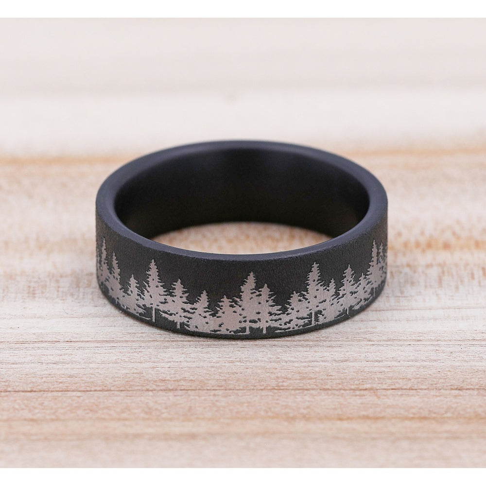 The Evergreen Men's Wedding Band in Tantalum - 7mm Width by Brook and Branch