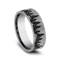 The Evergreen Men's Wedding Band in Tungsten - 7mm Width by Forge