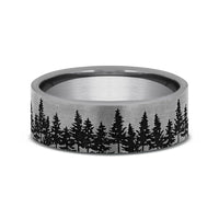 The Evergreen Men's Wedding Band in Tungsten - 7mm Width by Forge