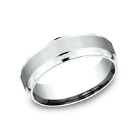 The Executive Men's Wedding Band in 14K White Gold - 7mm Width by Benchmark
