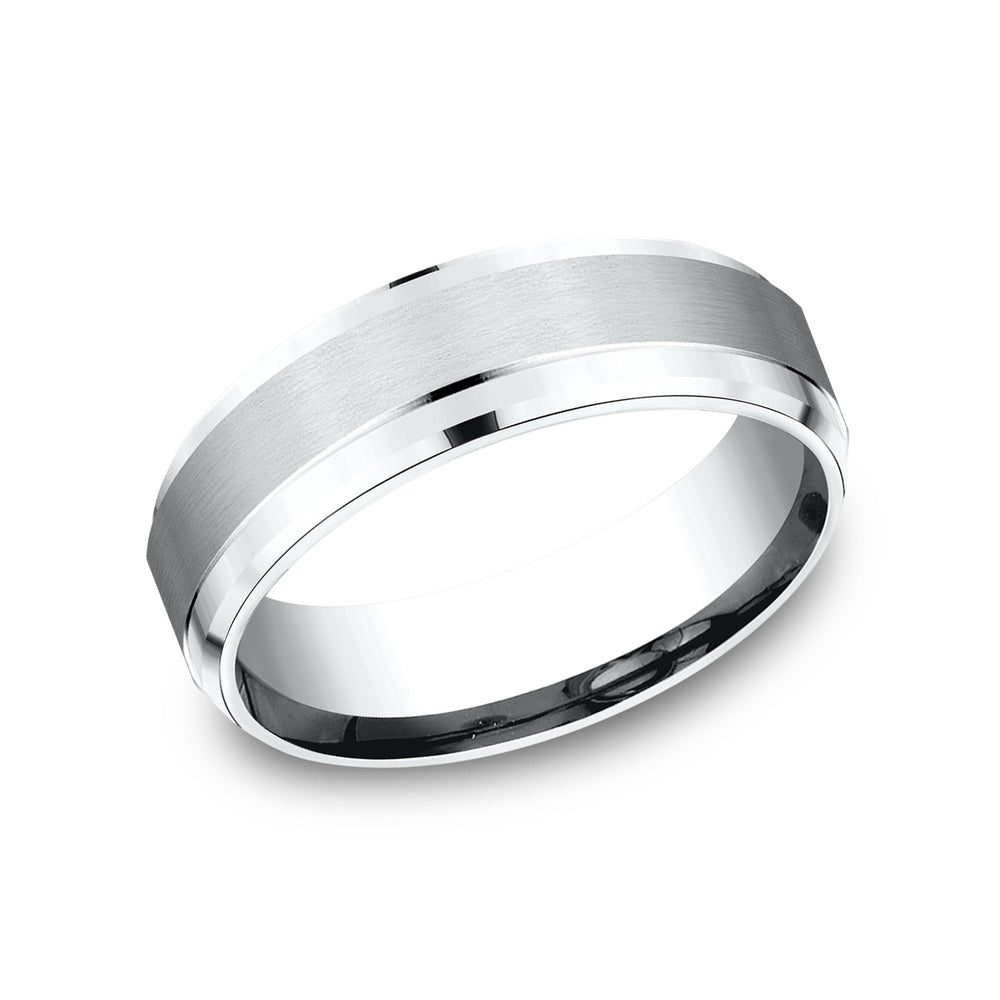 The Executive Men's Wedding Band in 14K White Gold - 7mm Width by Benchmark
