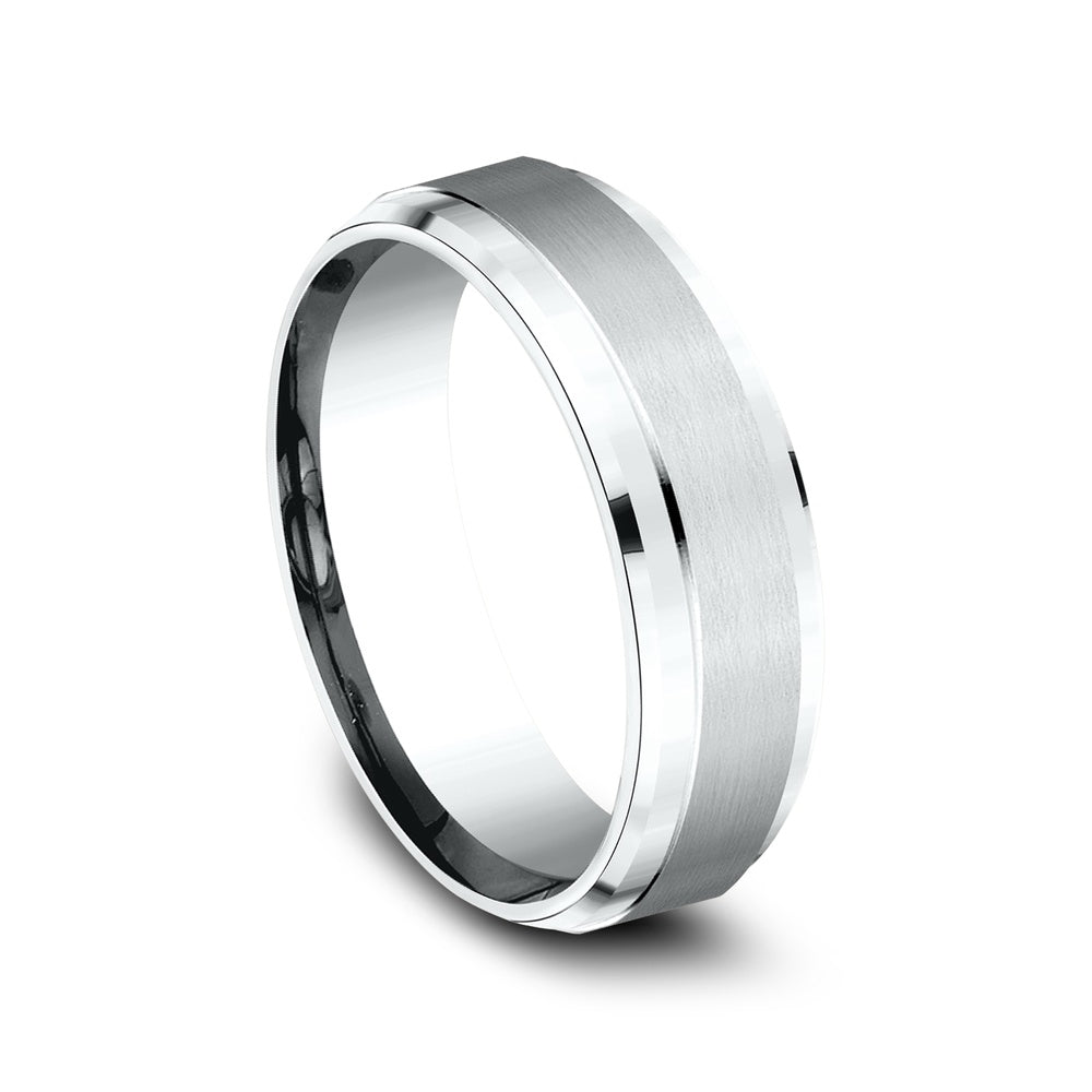 The Executive Men's Wedding Band in 14K White Gold - 7mm Width by Benchmark