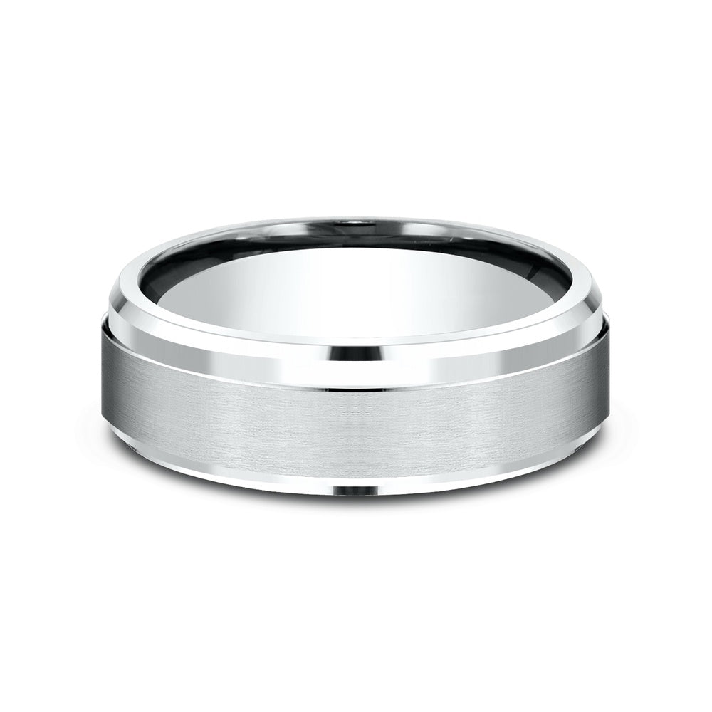 The Executive Men's Wedding Band in 14K White Gold - 7mm Width by Benchmark