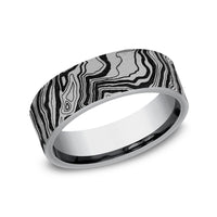 The Explorer Men's Wedding Band in Tungsten - 7mm Width by Forge