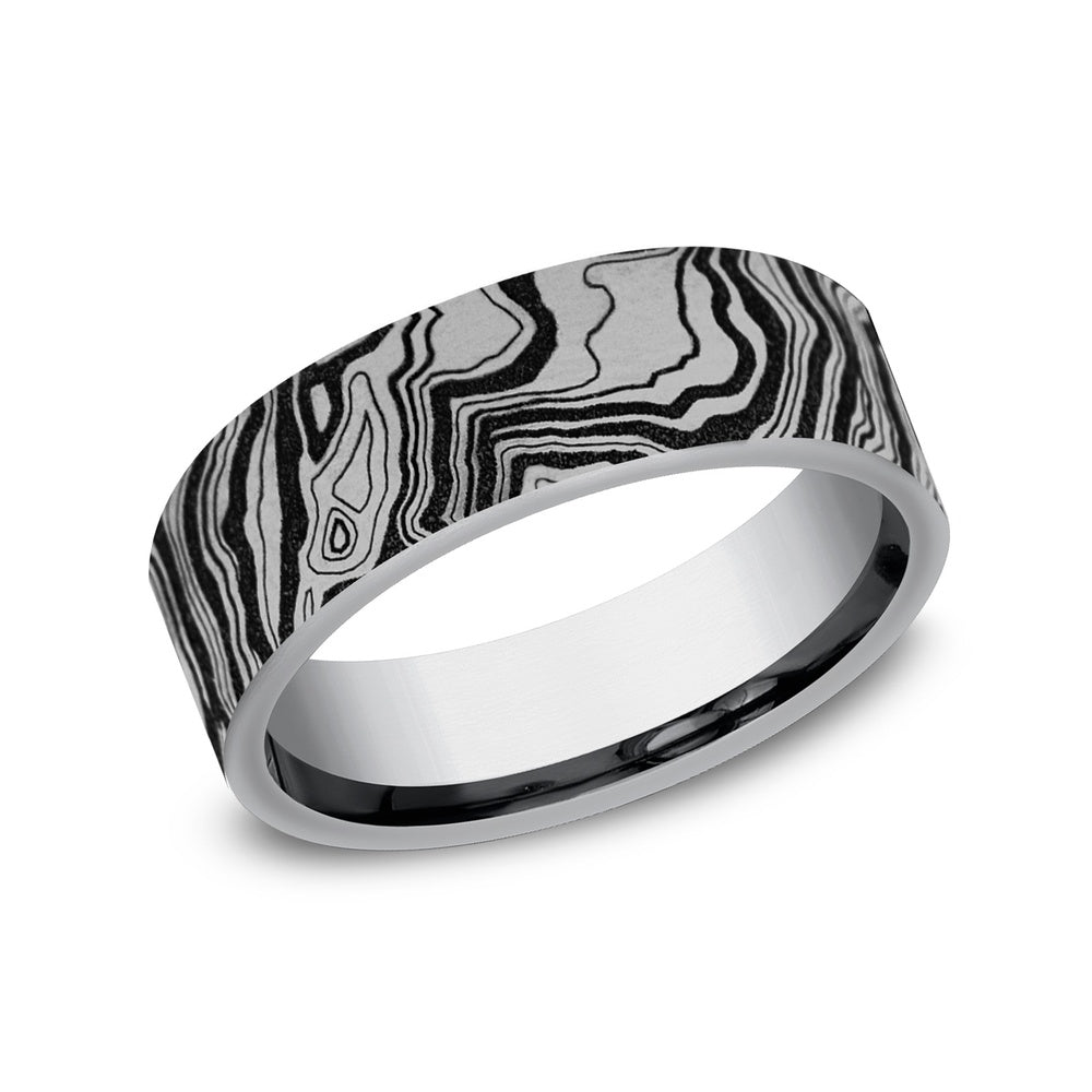 The Explorer Men's Wedding Band in Tungsten - 7mm Width by Forge